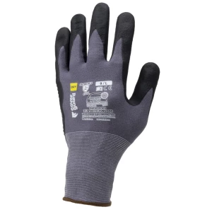 EUROLITE 15N600D gloves, nitrile coating palm+dots, S.