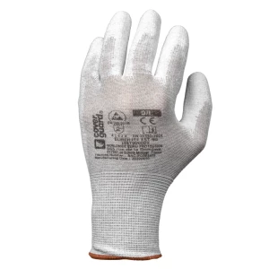 EUROLITE EST90 gloves, polyester, carbon, PU plam, S.
