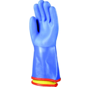 EUROWINTER 3790 Blue PVC cold gloves, 35cm, lining, S.