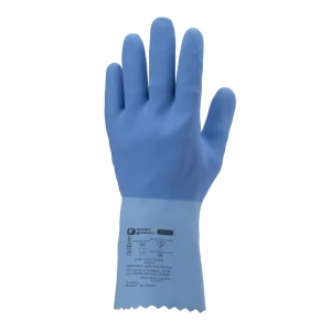 EURODIP 5220 latex gloves on blue cotton jersey, S.