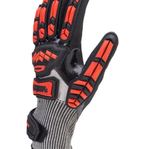 EUROCUT IMPACT 200 CUT D gloves, grey blck, nit, TPR, S.