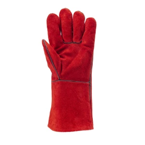EUROWELD 2631 Red cow split gloves, 15cm cuff, S.