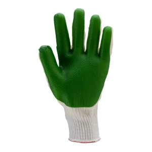 EUROSTRONG 3840 gloves, cotton, vulcanised green latex, S.