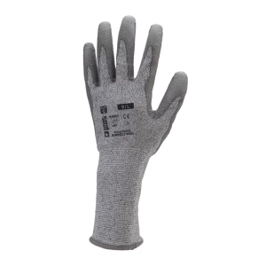 EUROCUT P330 CUT C grey PU palm gloves, 10cm cuff, S.