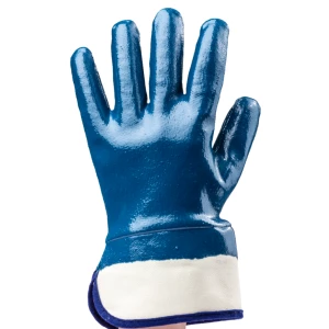 EUROSTRONG 9620 blue full dble nit gloves, safety cuff, S.