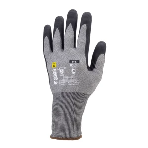 EUROCUT N303 CUT C gloves, grey blck nit micro foam, S.