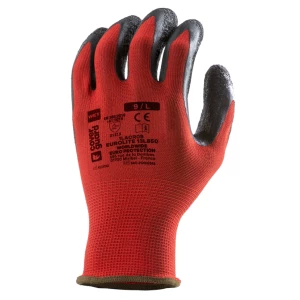 EUROLITE 13L850 red gloves, blck latex palm coated, S.