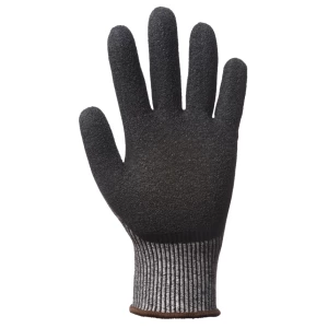 EUROCUT L580 CUT D gloves, grey blck crinkle latex, S.
