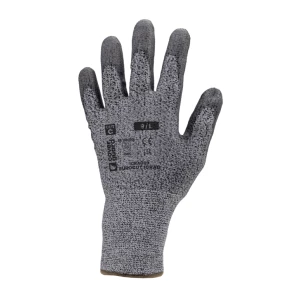 EUROCUT 1CRAG grey CUT C gloves, grey PU coated, 13G, S.