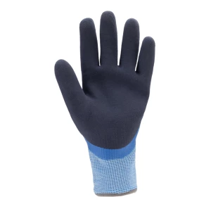 EUROWINTER D100 Cut D COLD 2 gloves, blue latex sandy, S.
