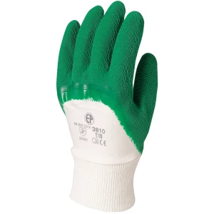 EUROSTRONG 3810 Green latex crinkle gloves, sup qlty, S.