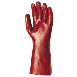 EUROSTRONG 3620 Red PVC gloves, seamless support, 36cm, S.