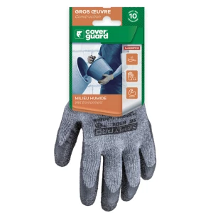 EUROSTRONG SG810L gloves, grey blck latex, *CAR*, S.