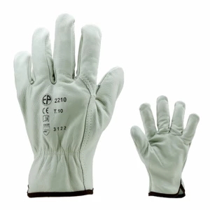 EUROSTRONG 2210 beige sup cow grain leather gloves, S.