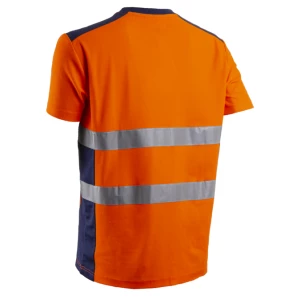 NEKKI T-shirt Short Sleeves Orange HV Navy