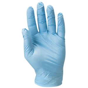 EURO-ONE 5910 box 100 blue nitrile gloves, powdered, S.