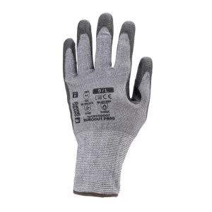 EUROCUT P600 CUT F gloves, grey blck PU, crotch, S.