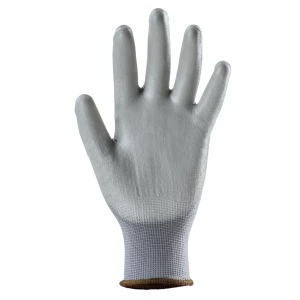 EUROLITE 13P105 grey polyester gloves, grey PU palm, S.