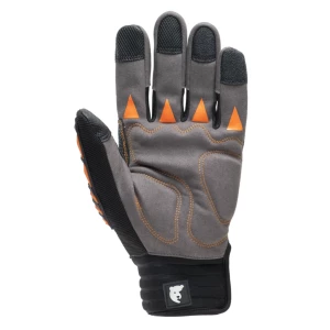 EUROSTRONG MX600, IMPACT mechanic gloves, grey orange, S.