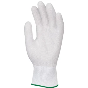 EUROLITE 6009 gloves, white nylon, knitted wrist, 13G, S.