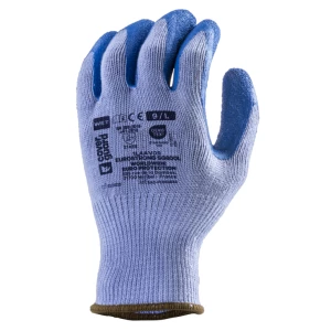 EUROSTRONG SG800L polyester gloves, blue latex coating, S.