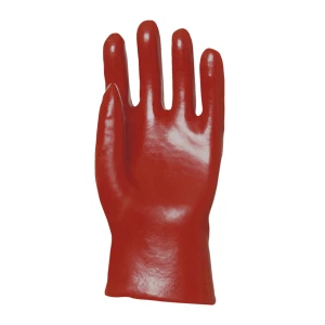 EUROSTRONG 3520 Red PVC gloves, 27cm, standard quality, S.