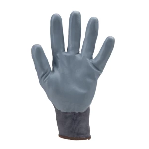 EUROLITE 6240 grey nylon gloves, grey nit. foam palm, S.