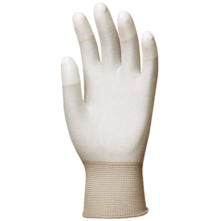 EUROLITE 6160 wh. polyester gloves, wh. PU fingertips, S.