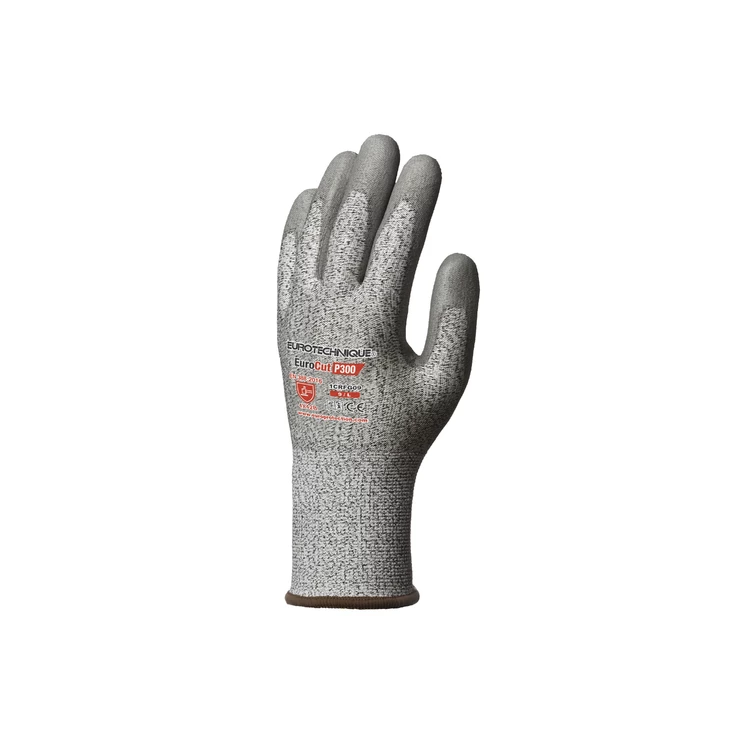 EUROCUT P300 CUT B gloves, HPPE grey PU palm coated, S.