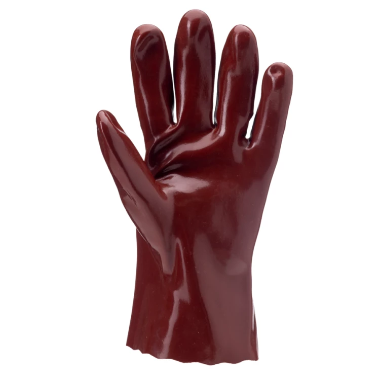 EUROCHEM 3510 gloves, cot. +Red PVC full coating, 27cm, S.
