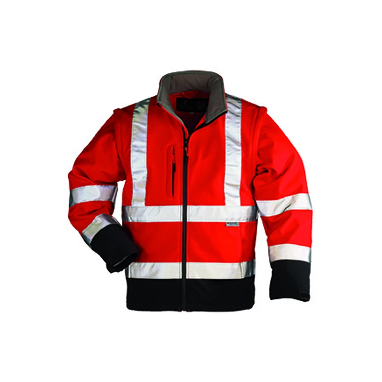 Jacket STATION red fluo navy