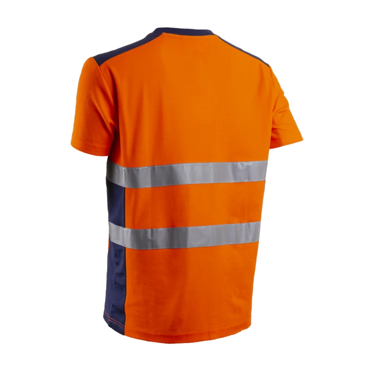 NEKKI T-shirt Short Sleeves Orange HV Navy