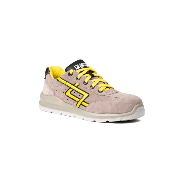 GALENA SAFETY SHOES LOW BEIGE AND YELLOW