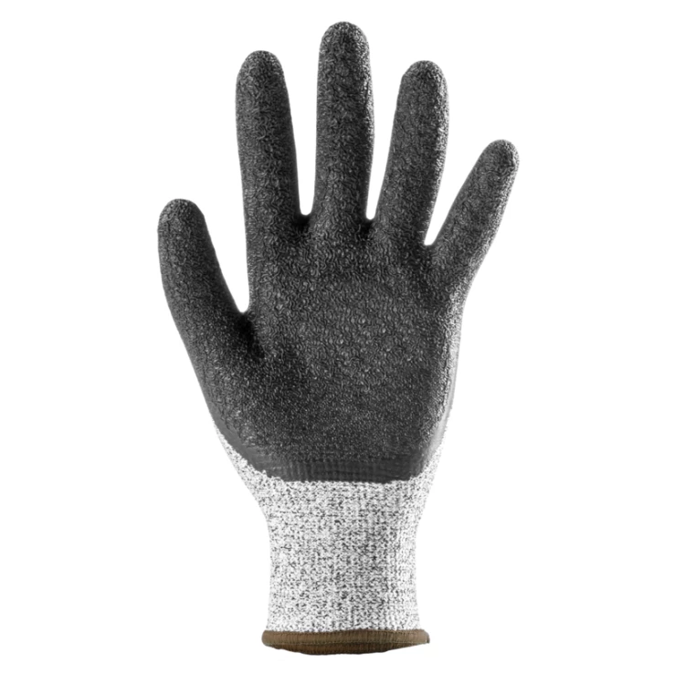 EUROCUT SC580L CUT D gloves, black crinkle latex,*CAR*, S.