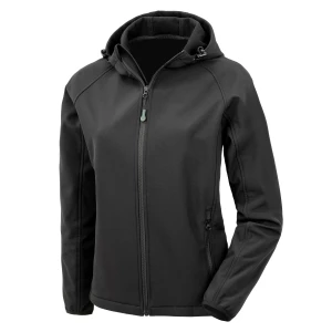 Women's Recycled 3-Layer Printable Hooded Softshell Jacket