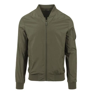 Nylon\u0020Bomber\u0020Jacket - Dark Olive