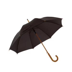 Automatic\u0020Umbrella\u0020With\u0020Wooden\u0020Handle\u0020Boogie - Black