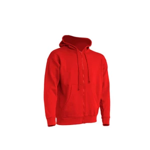 Zipped\u0020Hooded\u0020Sweater - Red