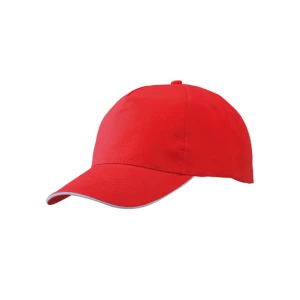 5\u0020Panel\u0020Promo\u0020Sandwich\u0020Cap - Red