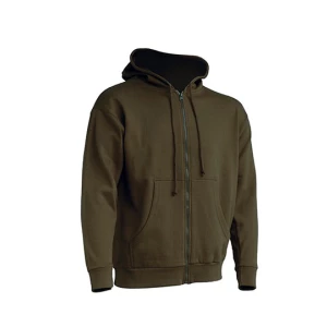 Zipped\u0020Hooded\u0020Sweater - Khaki