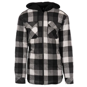 Men's Flannel Jacket With Sherpa Hoodie