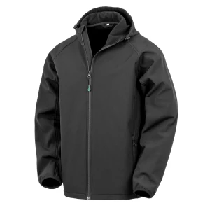Men's Recycled 3-Layer Printable Hooded Softshell Jacket