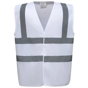 Hi\u002DVis\u00202\u0020Bands\u0020\u0026\u0020Braces\u0020Waistcoat - White