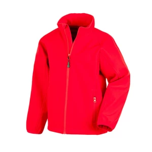 Recycled\u00202\u002DLayer\u0020Printable\u0020Junior\u0020Softshell\u0020Jacket - Red