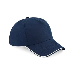 Authentic\u00205\u0020Panel\u0020Cap\u0020\u002D\u0020Piped\u0020Peak - French Navy