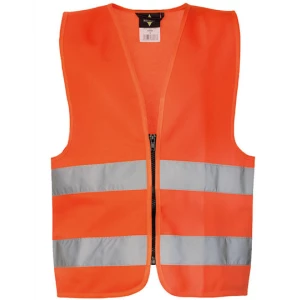 Kids' Hi-Vis Safety Vest With Front Zipper Aalborg
