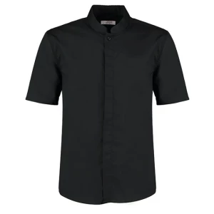 Men's Tailored Fit Mandarin Collar Shirt Short Sleeve
