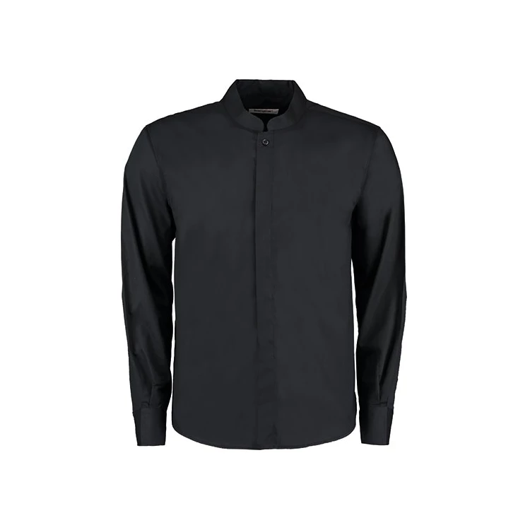 Men's Tailored Fit Mandarin Collar Shirt Long Sleeve
