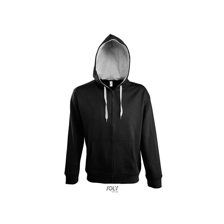 Men's Contrasted Zipped Hooded Jacket Soul