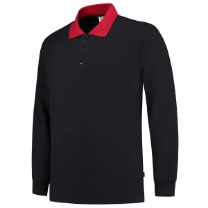 Polosweater\u0020Contrast - NavyRed